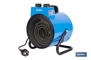 Cofan – Calefactor Industrial 3000W con Termostato Ajustable | Protección IP24 y Función Ventilador